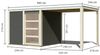 Gartenhaus Qubic 1 - 246x246 cm plus Anbaudach 2,40m, 19 mm Holz terragrau, Karibu Bild 2