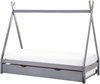 Kinderbett mit Ausziehbett Kiefernholz TALMONTIERS 90 x 200 cm Grau Bild 1