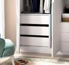 Dmora Ackerman Kommode, Kommode für die Garderobeneinrichtung, Schlafzimmerkommode mit 3 Schubladen, 60x40h60 cm, Weiß Bild 2