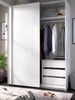 Dmora Ackerman Kommode, Kommode für die Garderobeneinrichtung, Schlafzimmerkommode mit 3 Schubladen, 60x40h60 cm, Weiß Bild 4