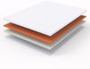 Schaummatratze, H3 mittelfest waschbar Öko-Tex zertifiziert Höhe 5 cm, Schaumstoff, Weiß Orange, 140 x 200 cm Bild 3