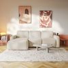 Selsey 'Carnos Mini' Ecksofa mit Schlaffunktion, Ottomane links, Chenille Hellbeige Bild 2