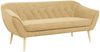 Sofa, Skandinavischer Stil, Holzbeine - PIRS - 3 Sitzer - Gelb - Stoff Bild 2