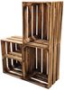 Holzkisten Obstkisten 3 x 40x30x25cm Geflammt Ablage Kurz Bild 2