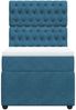 vidaXL Boxspringbett mit Matratze Dunkelblau 100x200 cm Samt 3292272 Bild 4