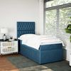 vidaXL Boxspringbett mit Matratze Dunkelblau 100x200 cm Samt 3292272 Bild 3