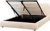 Bett mit Stauraum BLAGNAC Bouclé Hellbeige 160 x 200 cm Bild 4