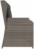 vidaXL Gartenbank Verstellbar mit Kissen Grau Poly Rattan 368948 Bild 5