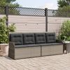 vidaXL Gartenbank Verstellbar mit Kissen Grau Poly Rattan 368948 Bild 3