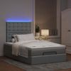 vidaXL Ottoman-Bett mit Matratze & LEDs Hellgrau 120x200 cm Stoff 3314162 Bild 3