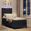 vidaXL LED Boxspringbett mit Kopfteil Schwarz 90 x 200 cm Samt 3343288 Bild 4