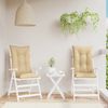vidaXL Hochlehner-Auflagen 2 Stk. Melange Beige 120x50x7 cm Stoff 4002355 Bild 3