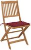 vidaXL Klappbare Gartenstühle mit Kissen 8 Stk. Massivholz Akazie 3075122 Bild 3