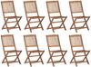 vidaXL Klappbare Gartenstühle mit Kissen 8 Stk. Massivholz Akazie 3075122 Bild 2