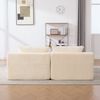 YakoHome Modulsofa Beige 200x174x75 cm – Komplett montiertes Polstersofa mit Chaiselongue, hohem Sitzkomfort und vielseitigem Design für Wohnzimmer, Schlafzimmer oder Home-Office Bild 3