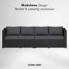 STEELSØN 'Veloria' Polyrattan 4-tlg. Gartenlounge mit Tisch und Aufbewahrungsbox, schwarz/anthrazit, wetterfest, für 4 Personen Bild 5