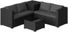 STEELSØN 'Veloria' Polyrattan 4-tlg. Gartenlounge mit Tisch und Aufbewahrungsbox, schwarz/anthrazit, wetterfest, für 4 Personen Bild 2