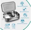 Clanmacy Lunchbox 800-1400ml Brotdose Metall Thermobehälter Lunchbox BPA frei Edelstahl, Fächern (abnehmbar) Bild 4