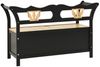 vidaXL Sitzbank Schwarz 107x45x75,5 cm Massivholz Tanne 351776 Bild 5