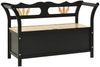 vidaXL Sitzbank Schwarz 107x45x75,5 cm Massivholz Tanne 351776 Bild 2