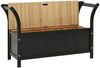 vidaXL Sitzbank Schwarz 107x45x75,5 cm Massivholz Tanne 351776 Bild 4