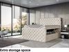 MEBLINI Boxspringbett DUKE 120x200 cm mit Bettkasten - H4/Creme Samt Polsterbett - Doppelbett mit Topper & Taschenfederkern-Matratze Bild 5