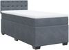 vidaXL Boxspringbett mit Matratze Dunkelgrau 90x200 cm Samt 3288511 Bild 3