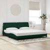 Doppelbett, Bettgestell Modernen ohne Matratze Dunkelgrün 200x200 cm Samt d2405e Bild 2