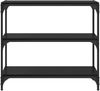 vidaXL Bücherregal Schwarz Eichen-Optik 80 x 33 x 70,5 cm 881110 Bild 5