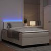 vidaXL LED Boxspringbett Creme und Weiß 120 x 190 cm Cordstoff 3337593 Bild 5