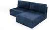 Ecksofa mit Schlaffunktion NATALIA XS in Stoff Tilia Dunkelblau Ottomane Rechts Bild 2