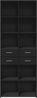 Highboard, BuffetSchrank, Büroschrank Schwarz 70x42,5x185 cm Holzwerkstoff Bild 4