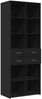 Highboard, BuffetSchrank, Büroschrank Schwarz 70x42,5x185 cm Holzwerkstoff Bild 2