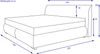 Boxspringbett Family / BX2550 Flint, Stoff, Silber, 248 x 108 x 218 cm Bild 5