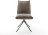 Drehstuhl Lelio-Flex Mikrofaser Taupe Vintage Kreuzgestell breit Graphit 360° drehbar Wippfunktion Taschenfederkern Bild 2