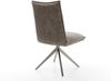 Drehstuhl Lelio-Flex Mikrofaser Taupe Vintage Kreuzgestell breit Graphit 360° drehbar Wippfunktion Taschenfederkern Bild 5