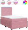 vidaXL Boxspringbett mit Matratze Rosa 120x190 cm Samt 3294585 Bild 2