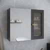 Badspiegelschrank Malte Grau 60 x 50 cm mit Spiegel Vicco Bild 3