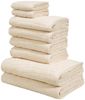 OTTO home Handtuch Set Handtuchset Ognon, Duschtücher, Handtücher, Gästetücher, Zen, Frottier (Set, 8-St), mit Muster, Scandi, Boho, einfarbiges Handtuch-Set 100% Baumwolle Bild 3