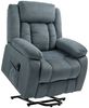 HOMCOM Relaxsessel mit Aufstehhilfe, Liegefunktion (Relaxsessel, 1-St, TV-Sessel), für Wohnzimmer, Samt, Grau Bild 2