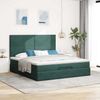 vidaXL Ottoman-Bett mit Matratzen Dunkelgrün 160x200 cm Samt 3313412 Bild 3