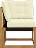 vidaXL Outdoor Ecksofa Massivholz Akazie und Textilene-Stoff Natur 900601 Bild 5