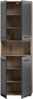 welltime Stauraumschrank FLORENZ, Höhe 185 cm, 4 oder 6 Türen, viel Stauraum (1-St, TOPSELLER) hochwertige MDF Front, Griff schwarz, Badschrank, Bad Bild 4