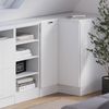 Eck-Küchenschrank für Dachschrägen R-Line Weiß Riffel 75.6 cm mit 1 Tür, Schrankkorpus 60 cm Tiefe Vicco Bild 4