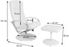 Relaxliege Relaxsessel Fernsehsessel N44 mit Hocker ~ schwarz Bild 3