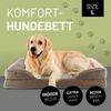 Lumaland Hundebett Indoor Cord L 110x75x18cm hellbraun vakuumiert Bild 2