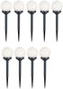 9er Set LED Solar Stecklampen , Kugel Design, H 34 cm Bild 2