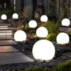9er Set LED Solar Stecklampen , Kugel Design, H 34 cm Bild 4
