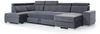 Wohnlandschaft Schlafsofa NOLAN USB Stoff Monolith Pastellviolett Ottoman Rechts Bild 3
