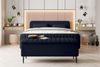 99rooms Lucio Boxspringbett mit Hocker Boucle-Stoff ANTHOLOGY Dunkelblau 160x200 cm Bild 2